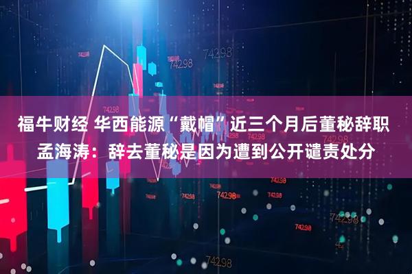 福牛财经 华西能源“戴帽”近三个月后董秘辞职 孟海涛：辞去董秘是因为遭到公开谴责处分